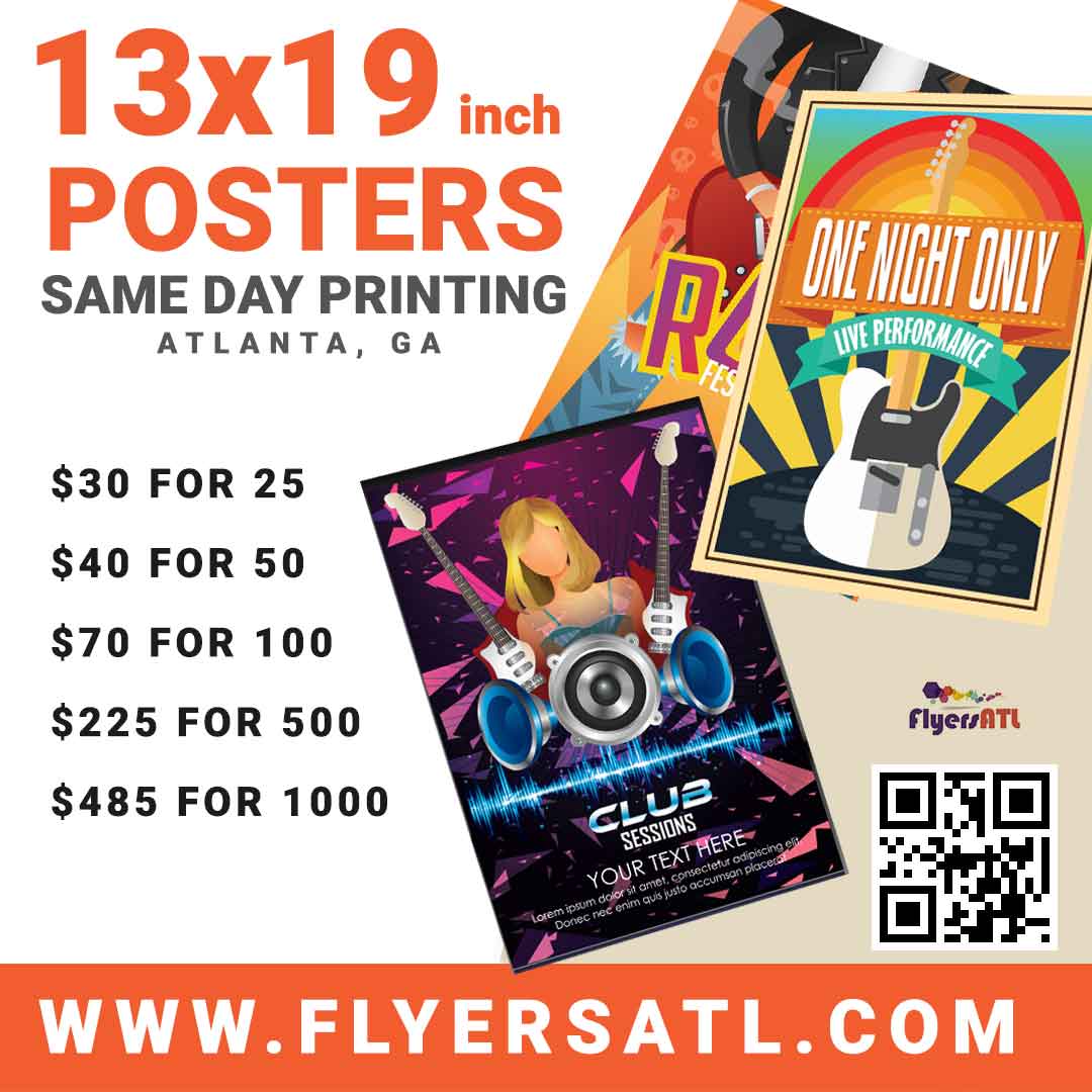 Cheap Poster Printing Size Same Day Printing near Atlanta